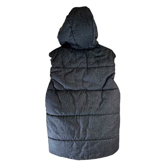 Dang Kko Mens Puffer Hooded Vest Gray Size Large Gorp Core Neutral Winter Casual - Picture 3 of 10